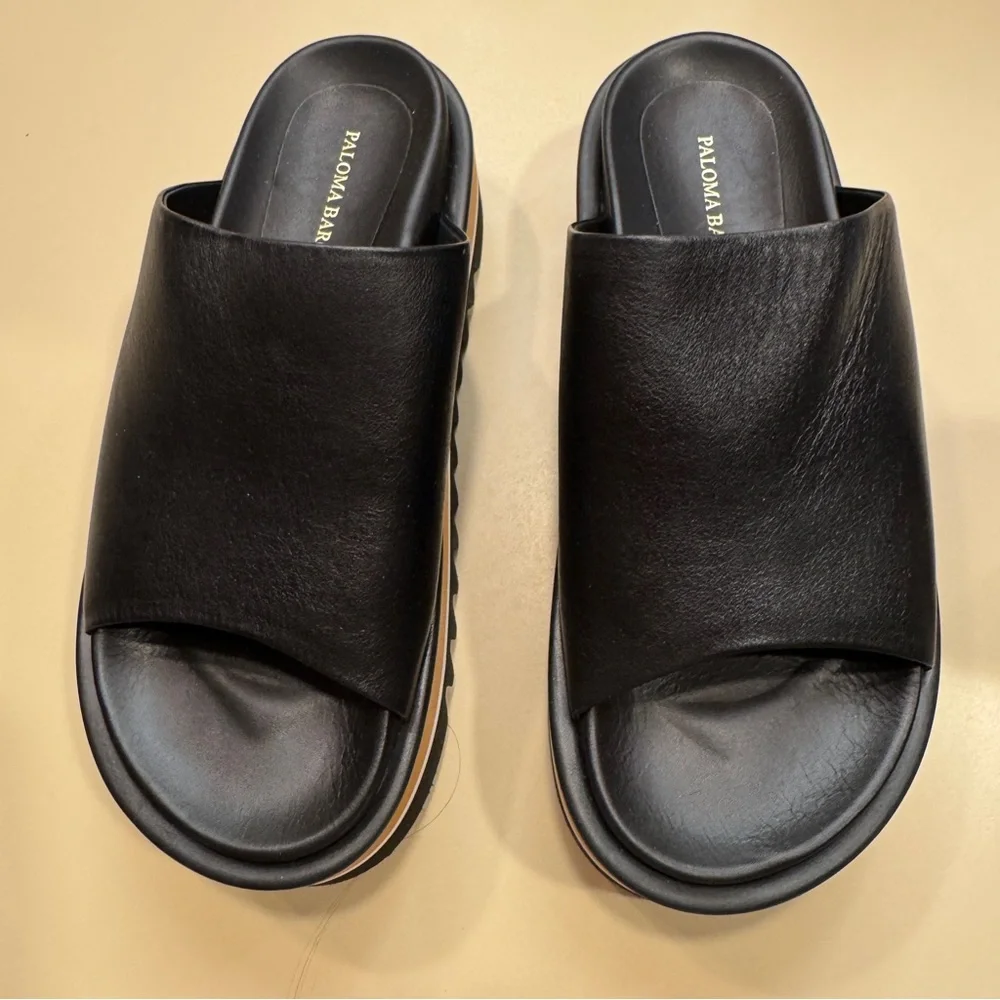 NWT Free People x Paloma Barceló Black Leather Platform
Sandals Size 40 EU/9.5M - Picture 11 of 16